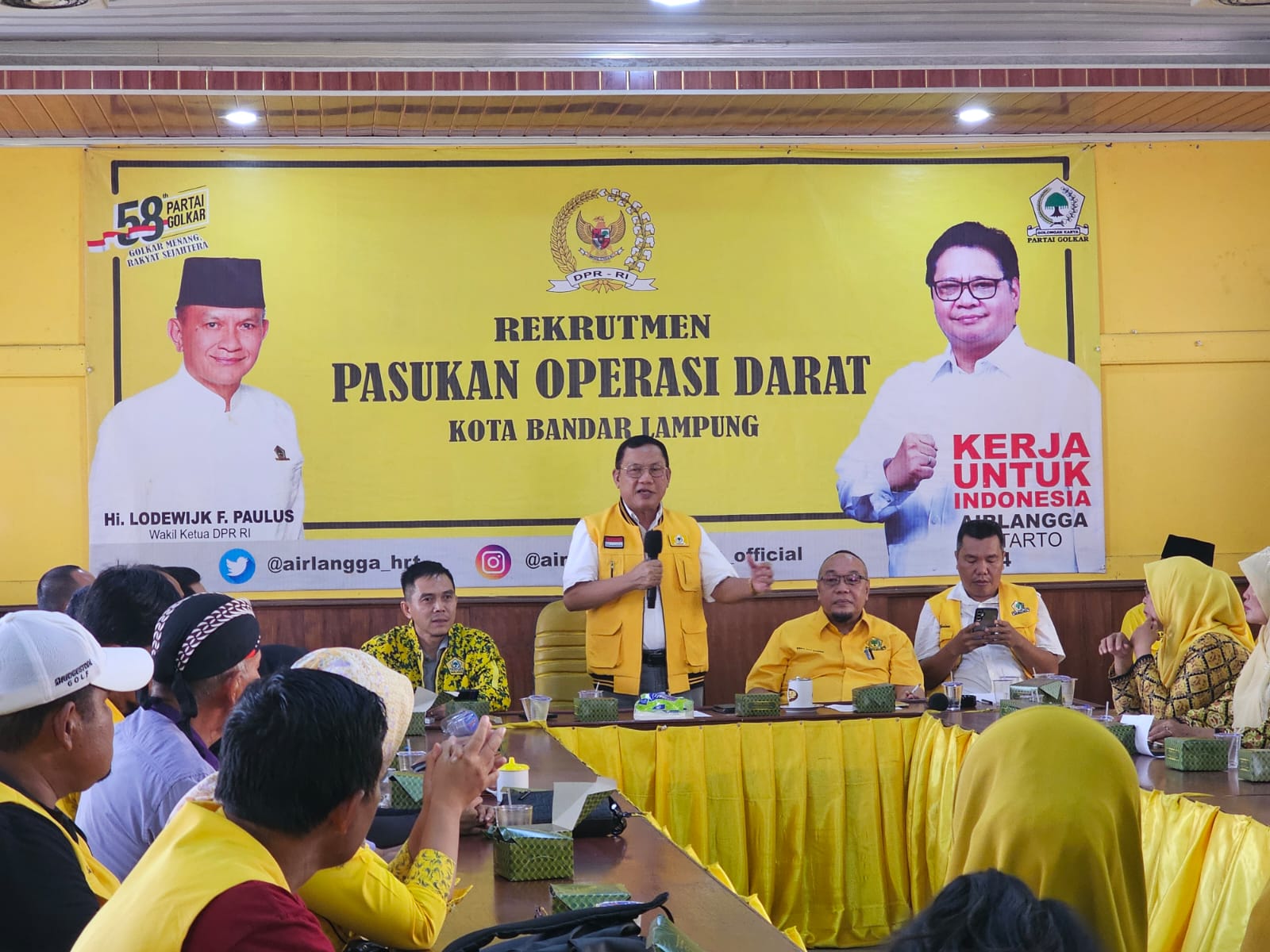 Kegamangan Sikap DPD Golkar Bandar Lampung: Ketua Dukung Arinal, Sekretaris Suport Hanan