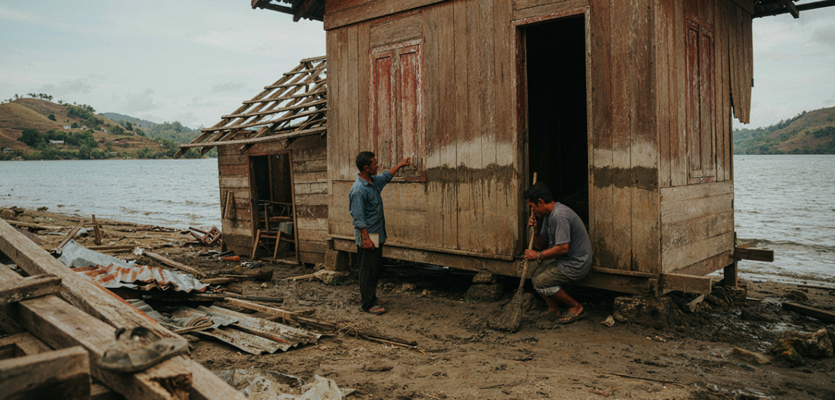 Jejak Tsunami Masih Membekas di Pesisir NTT, Dari Rumah yang Tersapu hingga Garis Rendaman di Dinding