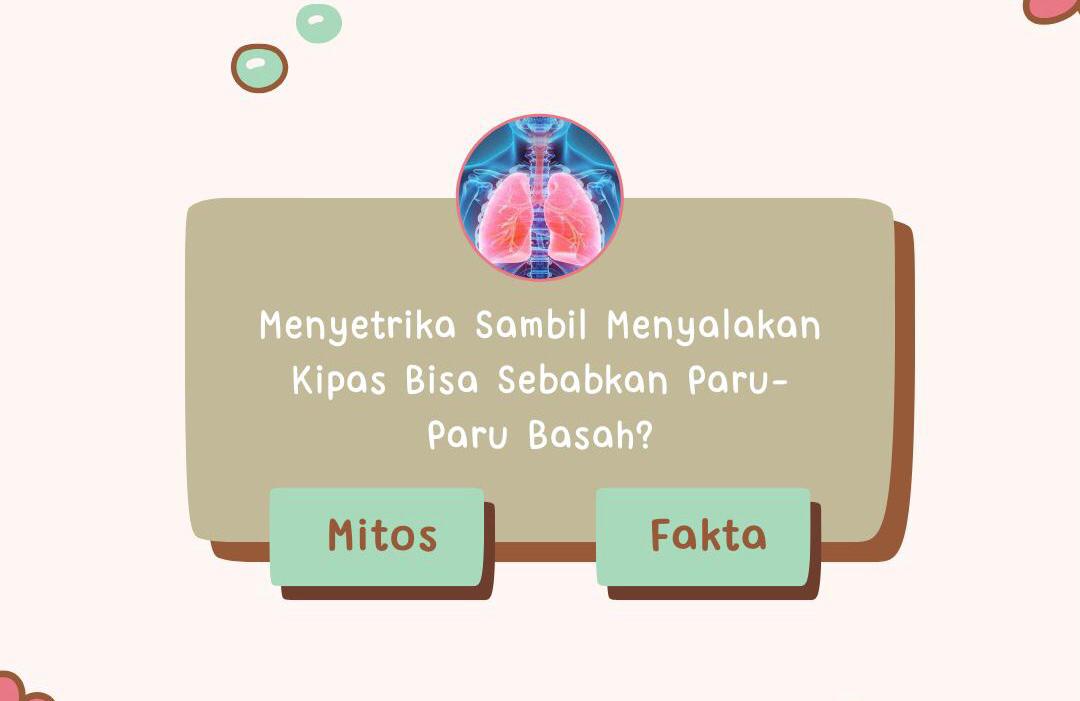 Mitos Atau Fakta Menyetrika Sambil Menyalakan Kipas Bisa Sebabkan Paru-Paru Basah? Ini Penjelasan Medisnya