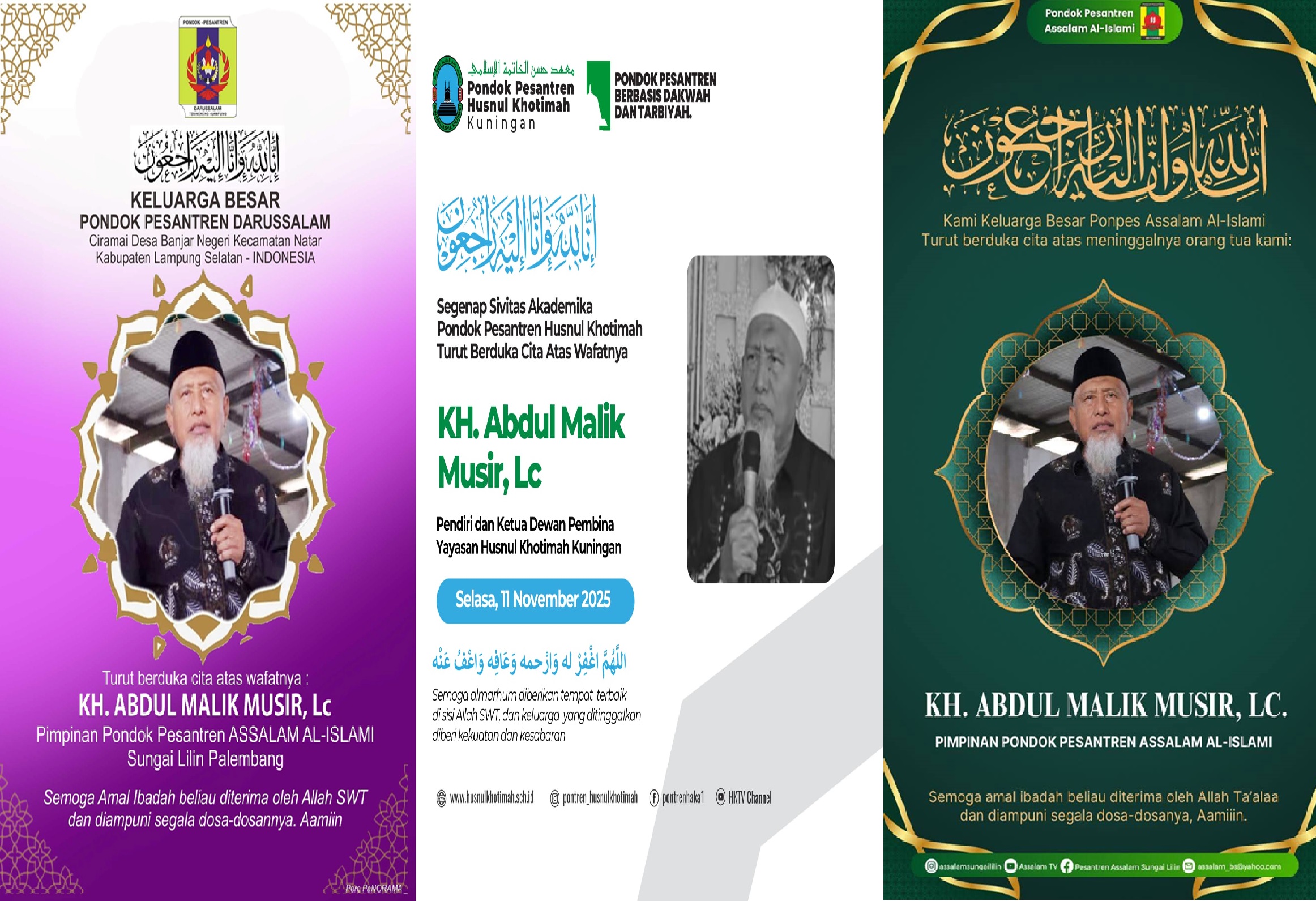 Pernah di Lampung, Ulama Kharismatik Pendiri Ponpes Assalam Al Islamy Berpulang, Ini Rekam Jejaknya