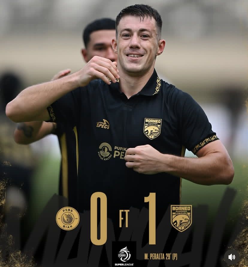 Borneo FC Pulang dengan Tiga Poin Usai Tumbangkan PSBS Biak 1-0 di kandang 