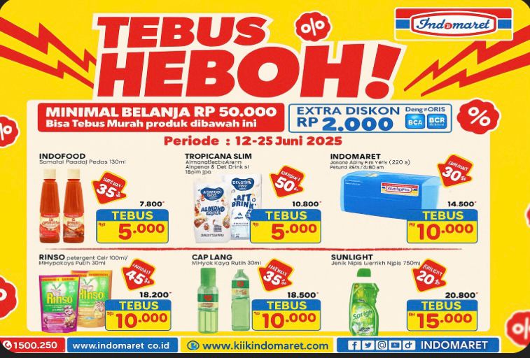 Belanja Hemat, Indomaret Hadirkan Promo Tebus Heboh Hingga 25 Juni!