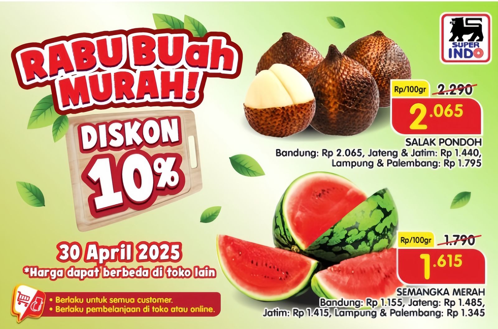 Rabu Hemat, Superindo Banjir Diskon Buah Segar!