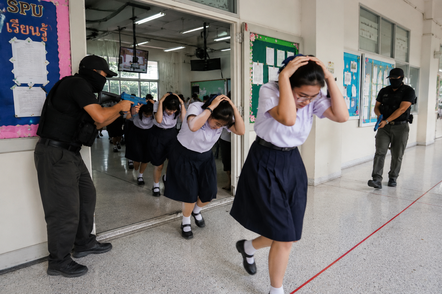 Pasca Penembakan Mematikan, Sekolah di Thailand Gelar Simulasi Hadapi Teror Penembak