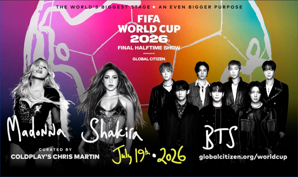 FIFA Umumkan Line-Up Resmi Halftime Show Final Piala Dunia 2026, Ada BTS hingga Justin Bieber