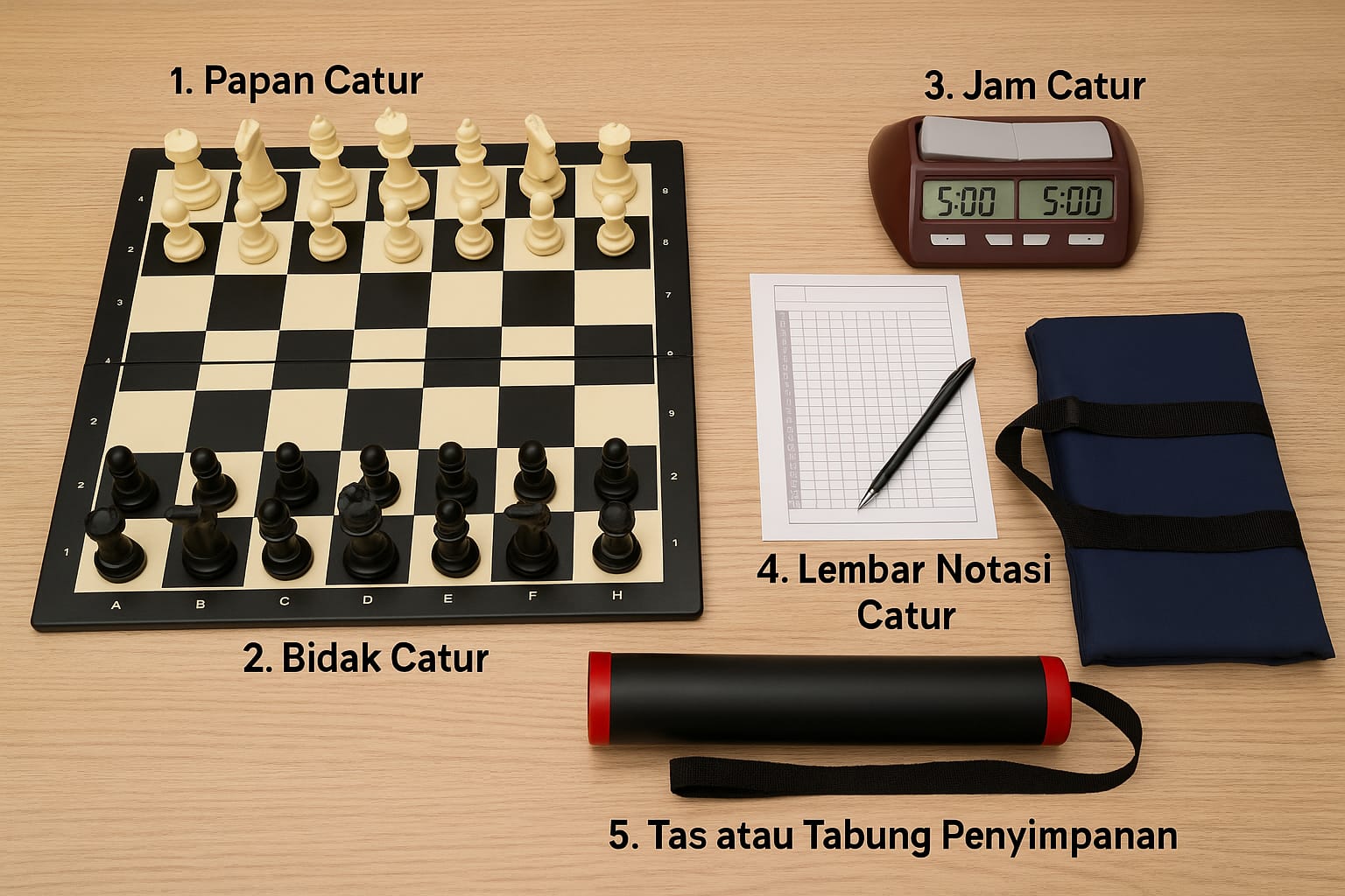 Bukan Sekadar Papan dan Bidak, Ini Dia Peralatan Wajib Pemain Catur