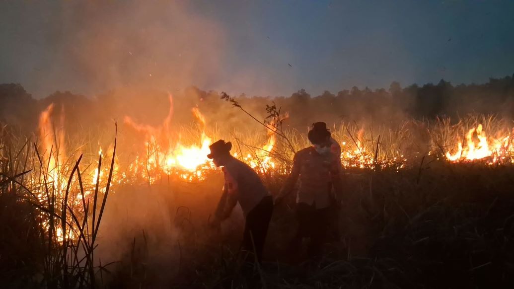 Brimob Datang, Kebakaran Karhutla TNWK Berhasil Dipadamkan