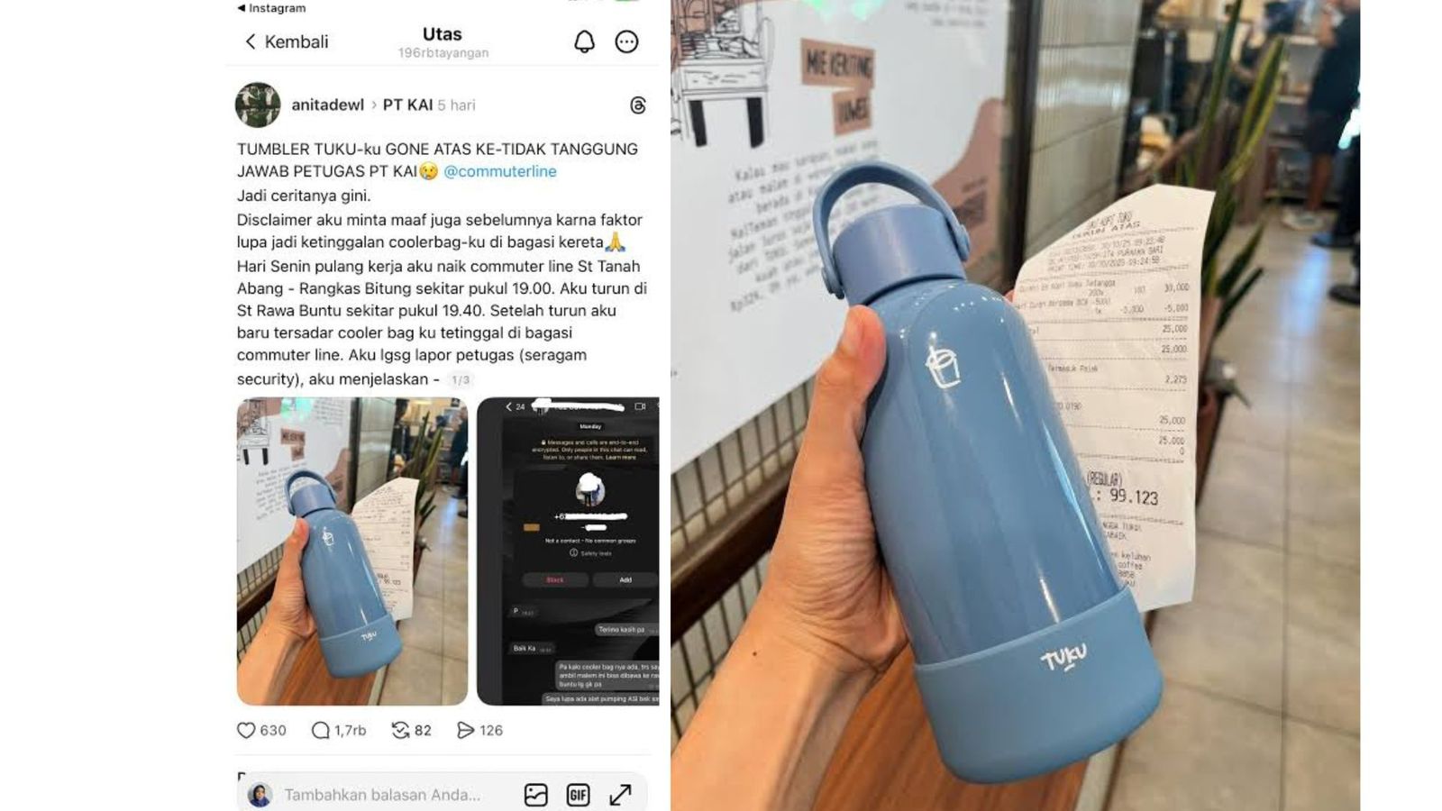 Berita: Penumpang KRL yang Viral karena Tumbler Hilang Disebut Dipecat dari Kantor