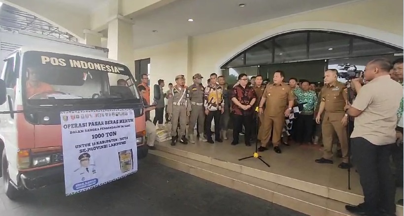 Pemprov Lampung Tebar 1.000 Ton Beras Lokal, Harga Rp 10.900 per Kilogram 