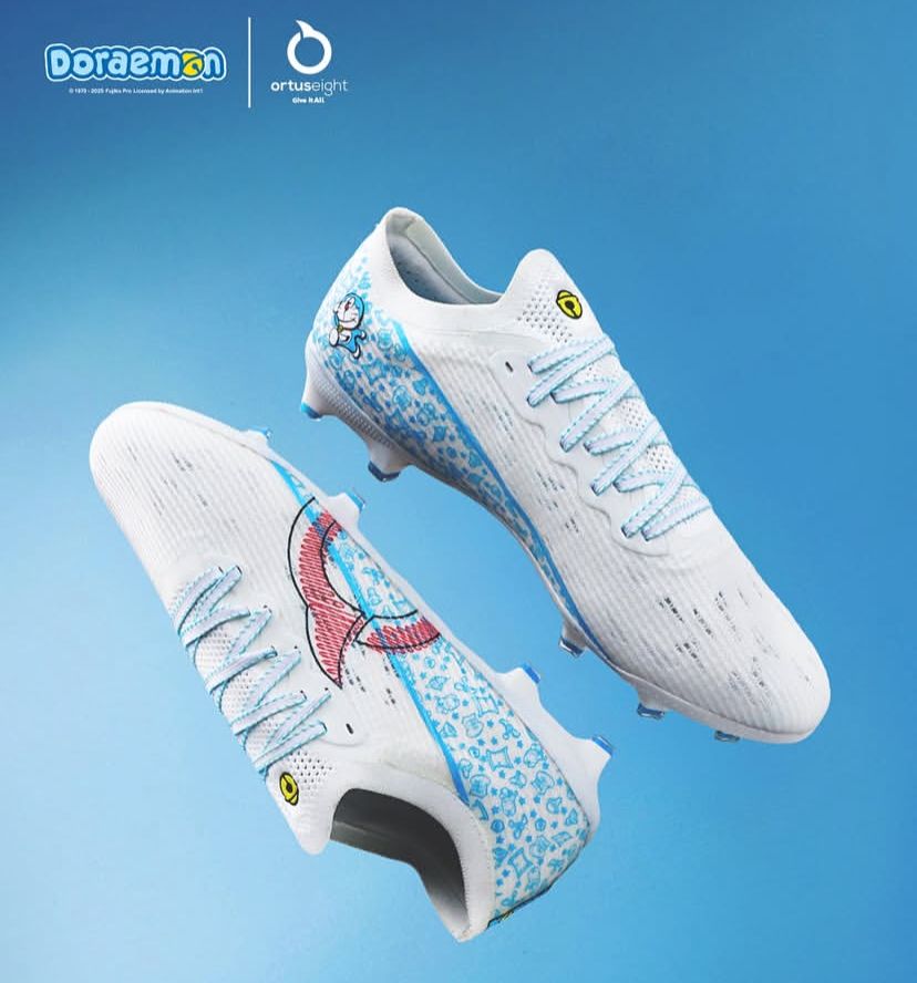 Ortuseight Rilis Sepatu Bola Edisi Khusus Doraemon Nostalgia di Lapangan Hijau