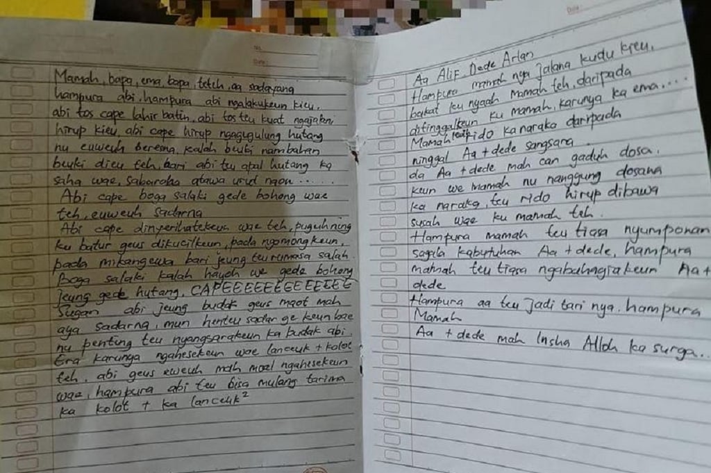 Ibu di Bandung Bunuh Diri Usai Diduga Racuni Dua Anak, Tinggalkan Surat Wasiat Pilu