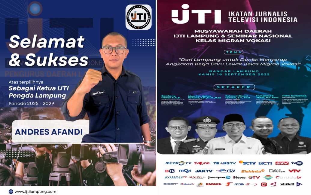 Nahkodai IJTI Lampung Periode 2025-2029, Ini Pesan Andres Afandi Selaku Ketua IJTI Lampung Terpilih