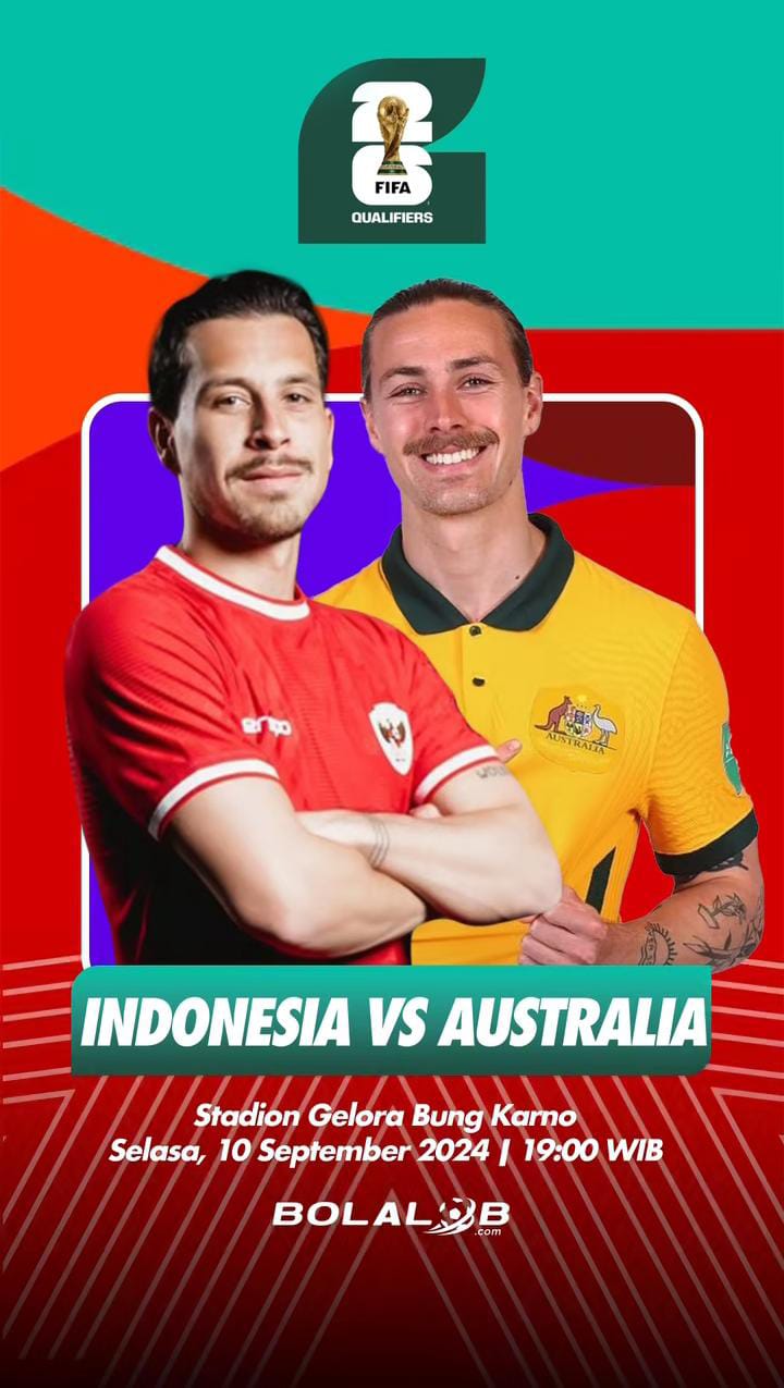 Kalkulasi Point Indonesia Vs Australia, Naik Peringkat Drastis Jika Menang.