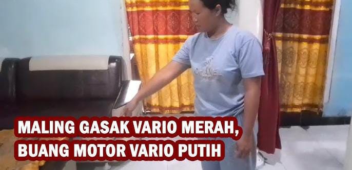  Maling Gasak Vario Merah, Tinggalkan Vario Putih