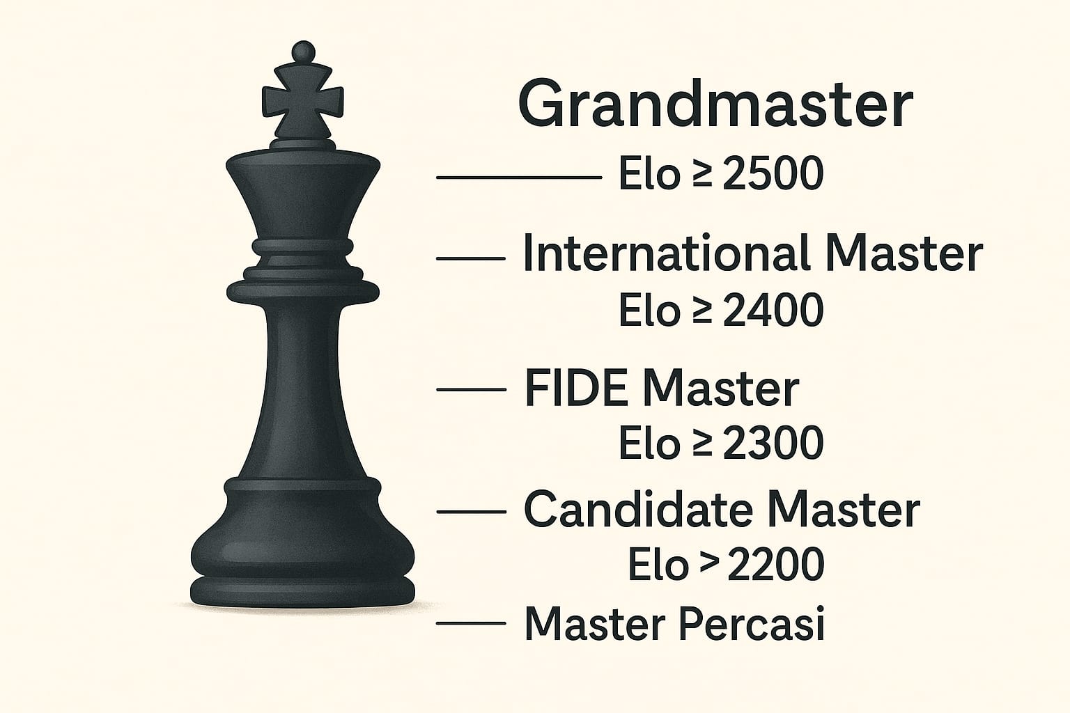 Mau Dapat Gelar di Catur? Ini Jenis-Jenisnya dan Cara Meraihnya