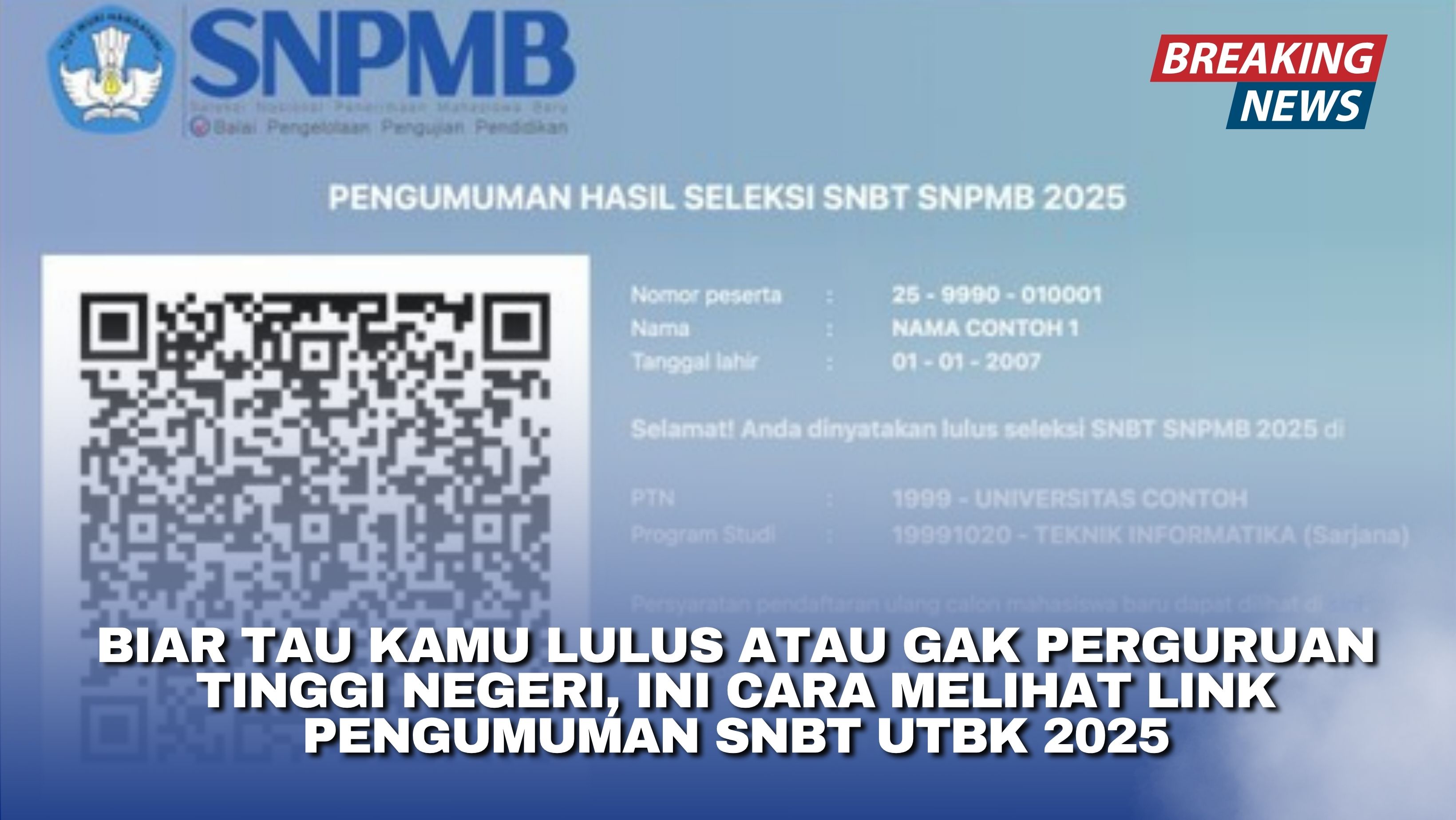 Biar Tau Kamu Lulus atau Gak Perguruan Tinggi Negeri, Ini Cara Melihat Link Pengumuman SNBT UTBK 2025
