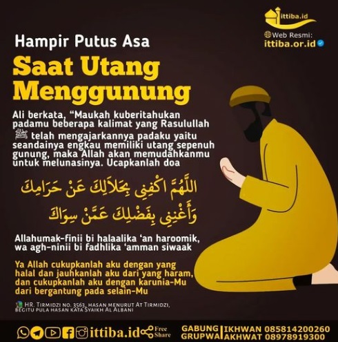 Hampir Putus Asa Saat Utang Menggunung, Bacalah Doa Ini!