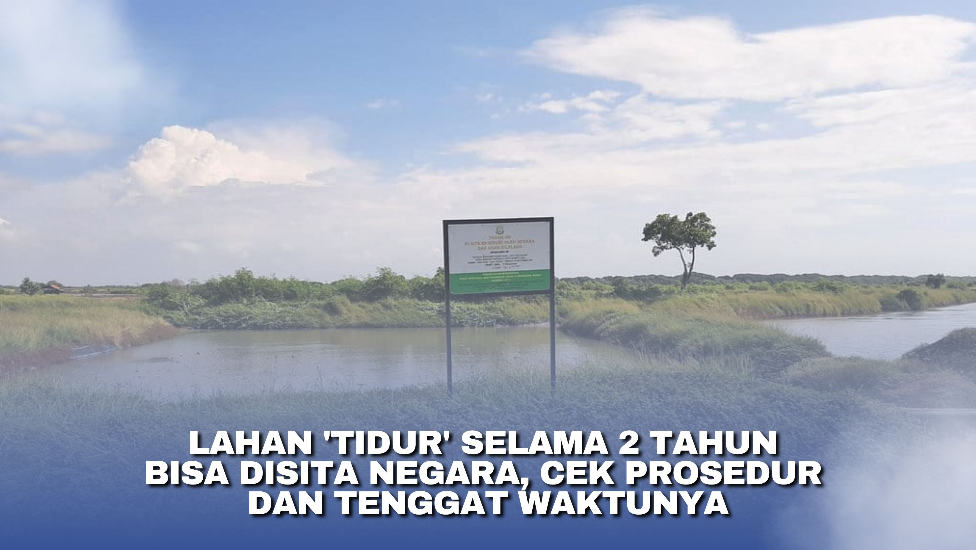 Lahan 'Tidur' Selama 2 Tahun Bisa Disita Negara, Cek Prosedur dan Tenggat Waktunya