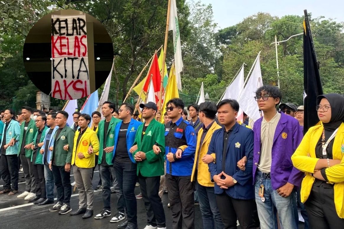 Ribuan Mahasiswa BEM SI Geruduk Polda Metro Jaya, Kericuhan Tak Terhindar