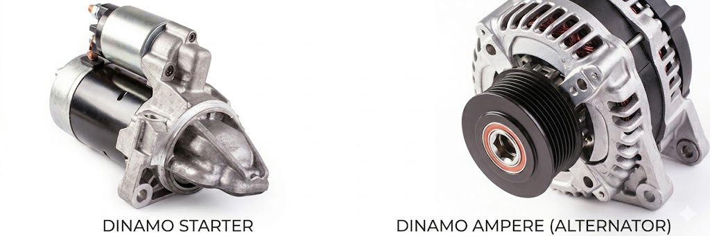 Jangan Sampai Tertukar! Ini Perbedaan Dinamo Starter dan Dinamo Ampere pada Mobil