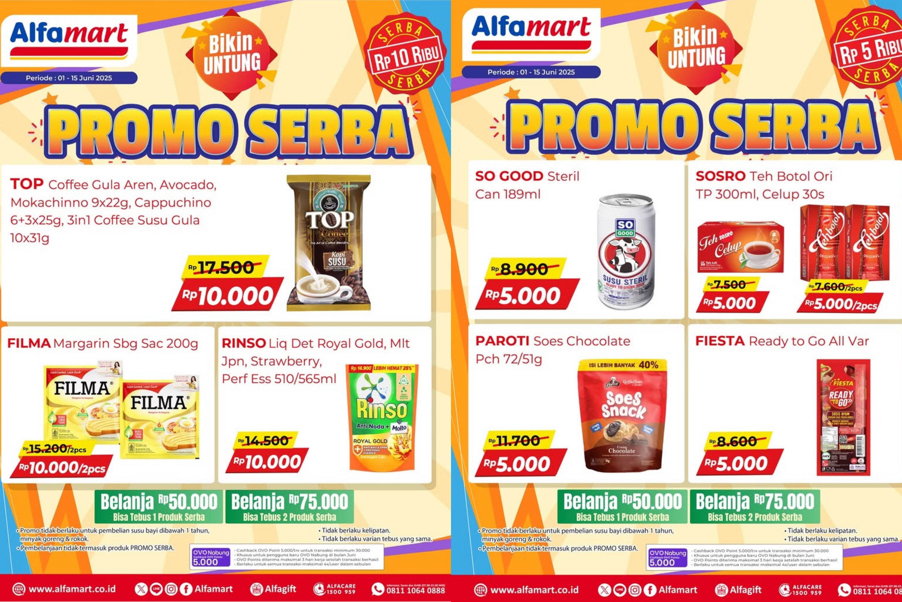 Serba Hemat, Serba Untung! Alfamart Hadirkan Promo Serba Rp 5.000 & Rp 10.000 Mulai 1–15 Juni 2025