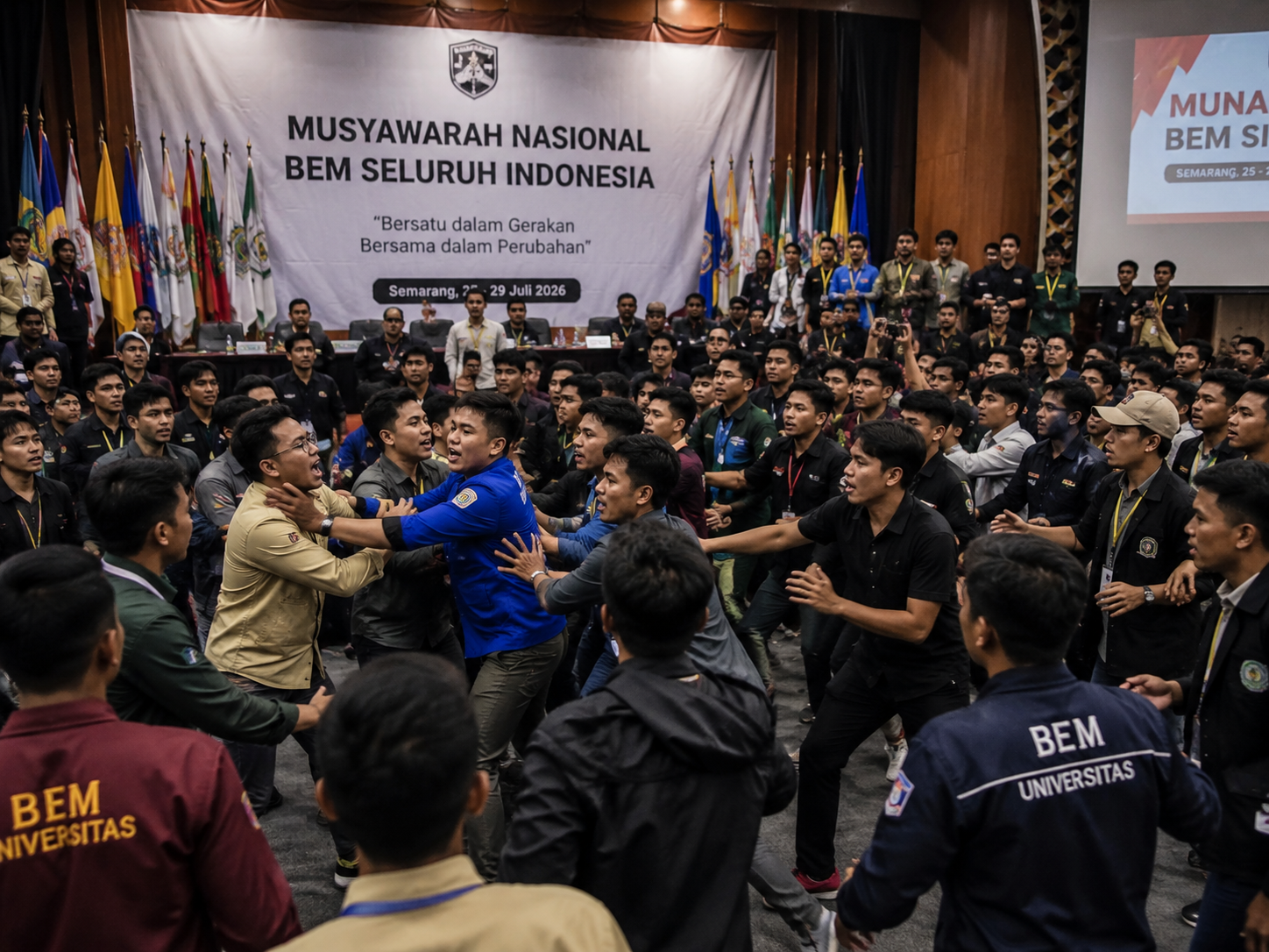 Munas BEM SI di Semarang Berakhir Ricuh, Diduga Dipicu Sengketa Pemilihan Presidium