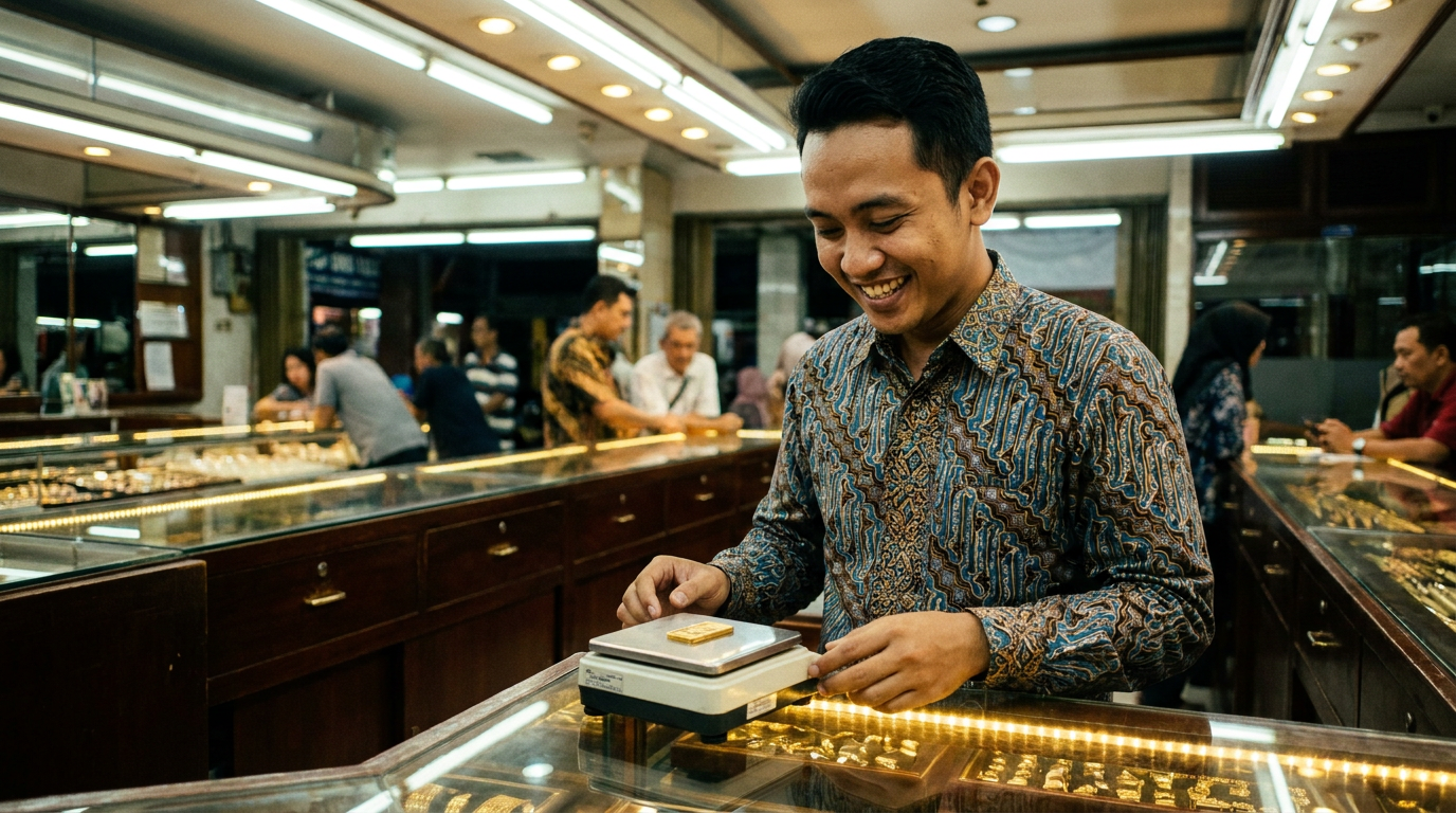 Harga Emas Antam Naik Rp20 Ribu, Buyback Tembus Rp2,401 Juta per Gram