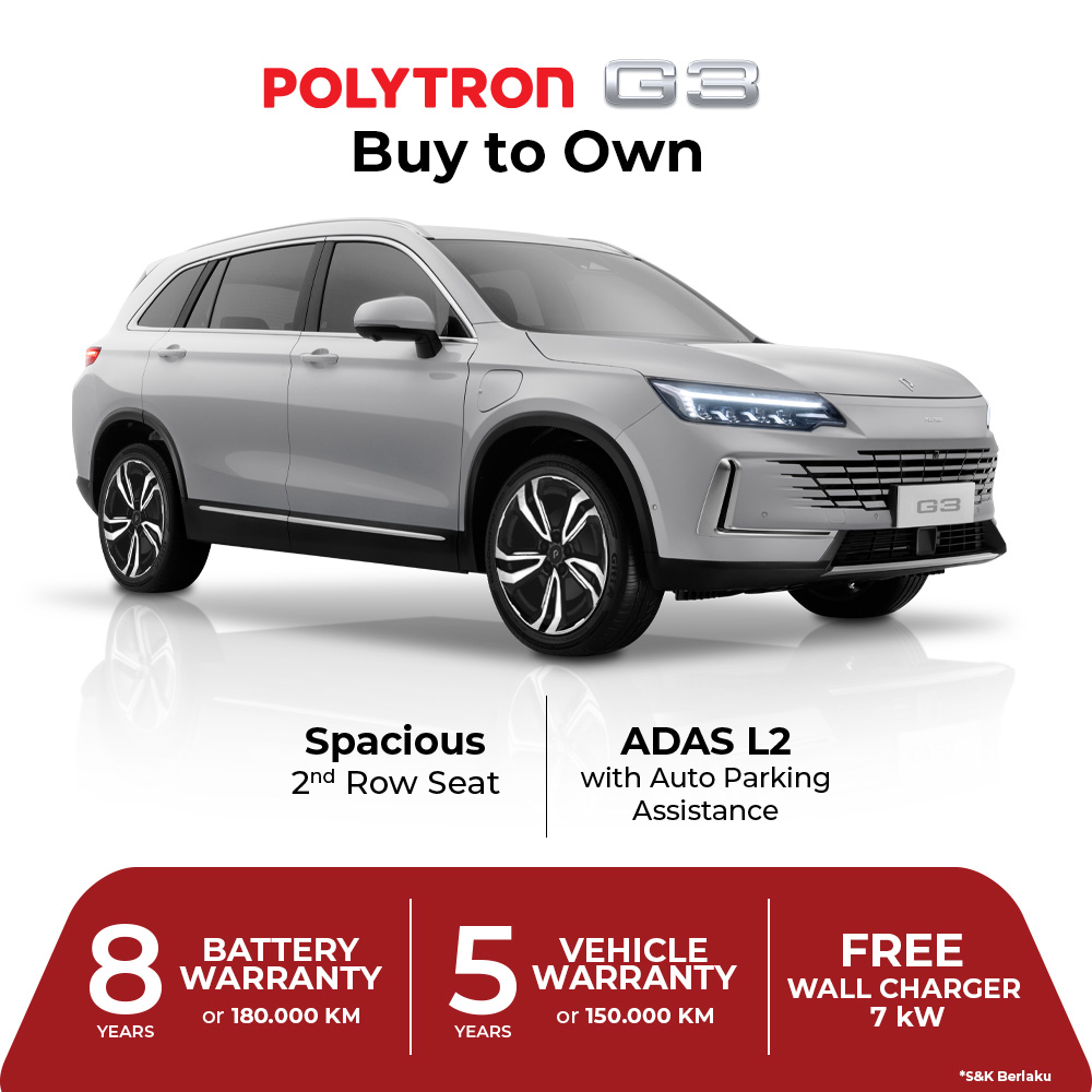 Luncurkan Mobil Listrik G3 Series, Ini Fitur yang Dimiliki Polytron