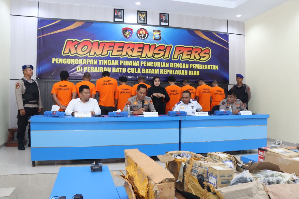 Drama Tengah Malam di Perairan Karimun, Ditpolairud Polda Kepri Gulung Komplotan Perompak Laut Kapal Asing