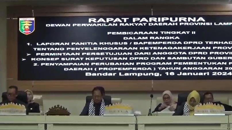 DPRD Lampung Sahkan Perda Penyelenggaraan Ketenagakerjaan