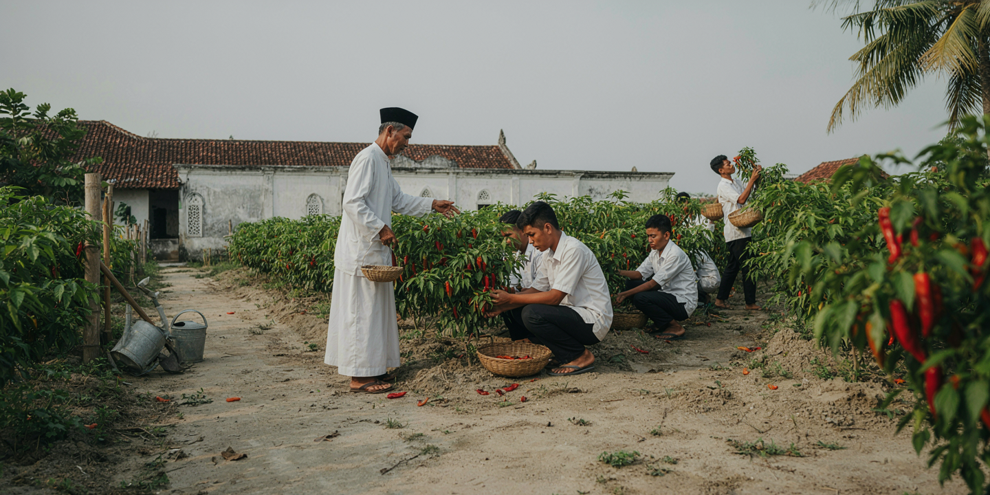 Panen Cabai Perdana di Pesantren, BI Lampung Perkuat Ketahanan Inflasi