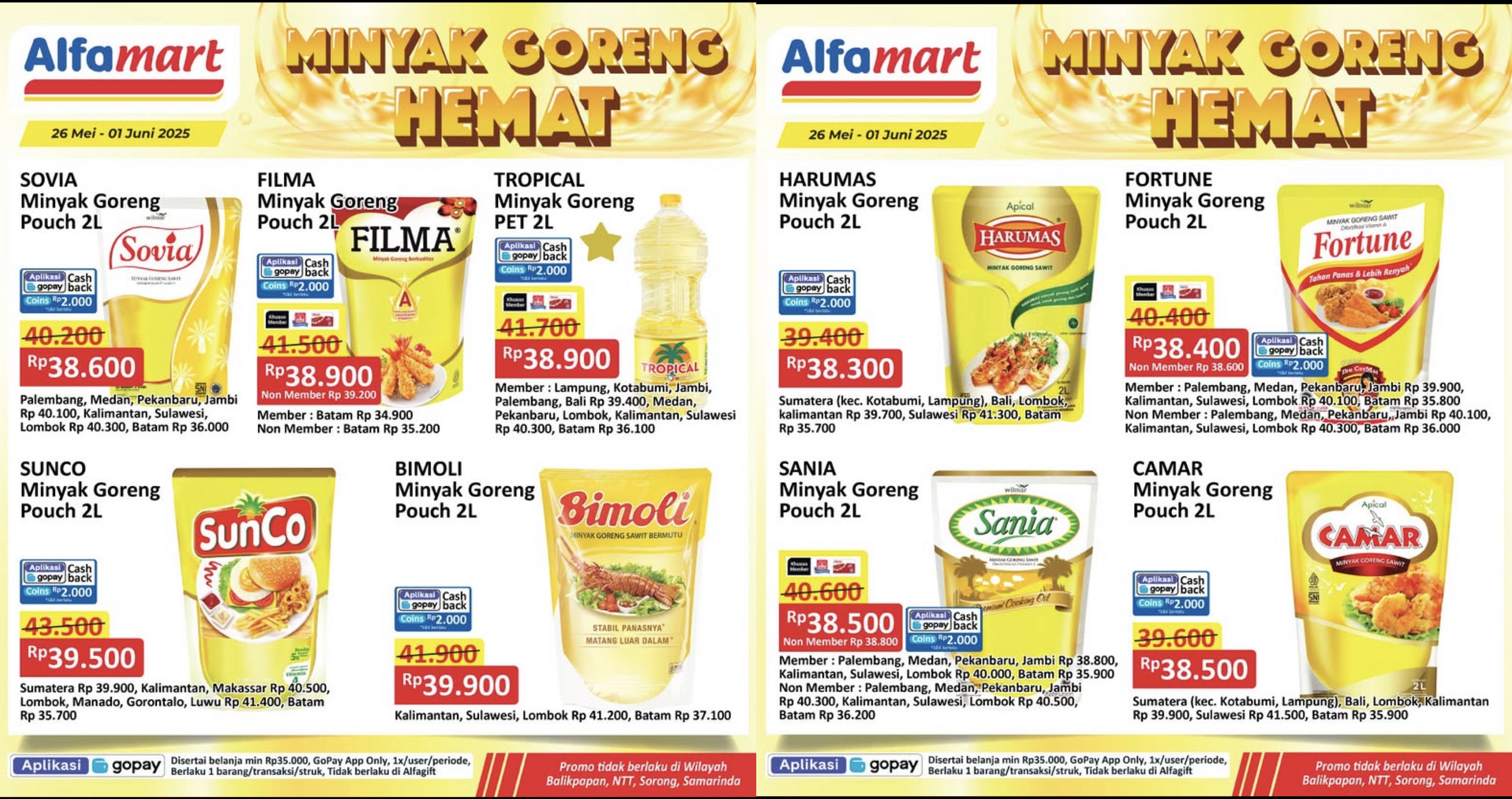 Belanja Cerdas di Alfamart ! Minyak 2L Rp.34.000an Mulai 26 Mei – 1 Juni 2025 