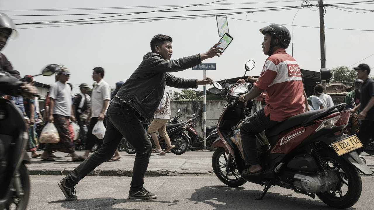 Modus Tanya Arah, Pria Bawa Kabur Ponsel Dua Anak di Way Huwi