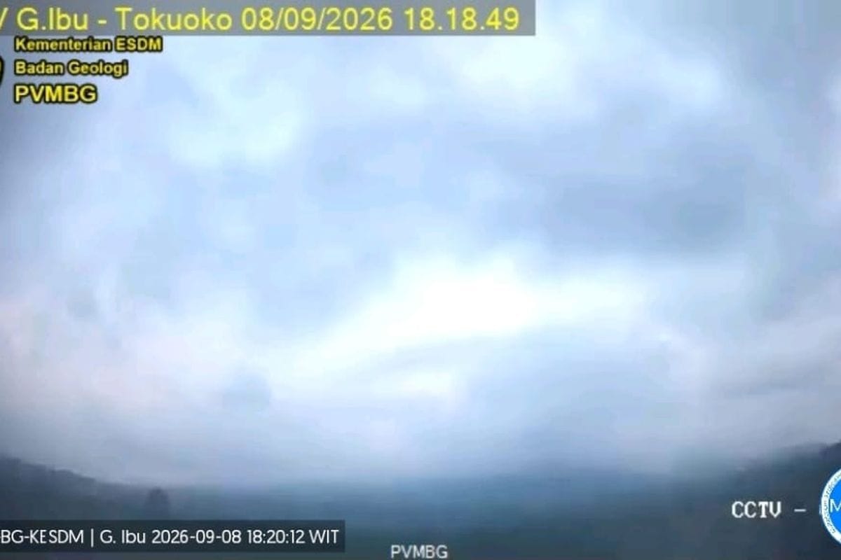 Gunung Ibu di Halmahera Erupsi 7 Kali Hari Ini, Visual Tak Teramati