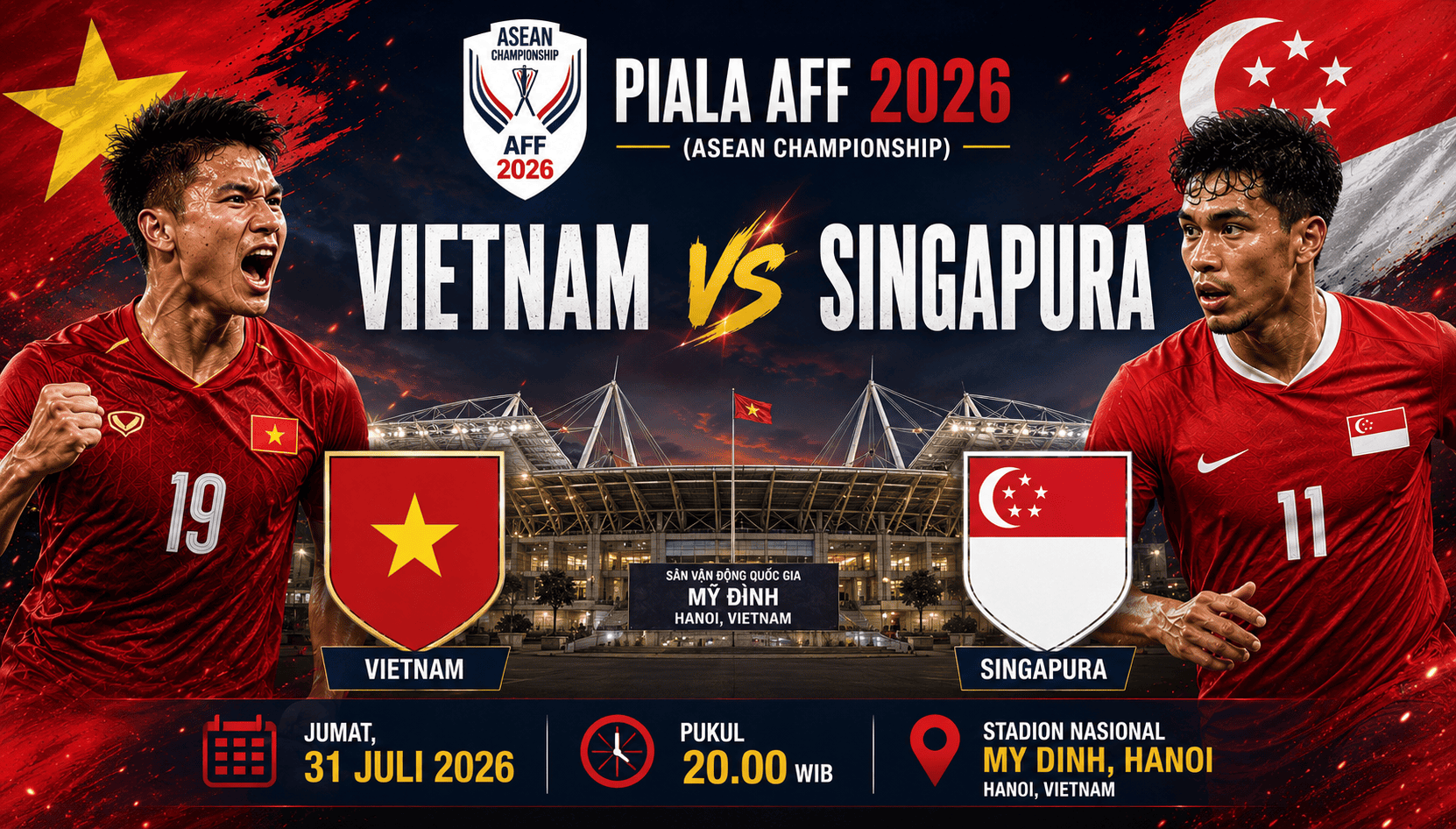 Vietnam Tantang Singapura, Duel Panas Penentu Persaingan Grup A