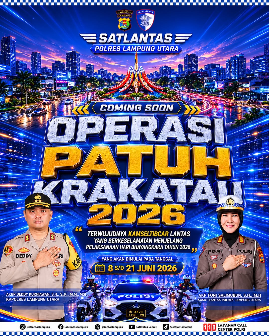 Operasi Patuh 2026 Digelar 8–21 Juni, Polisi Fokus Tindak Pelanggaran yang Hambat ETLE