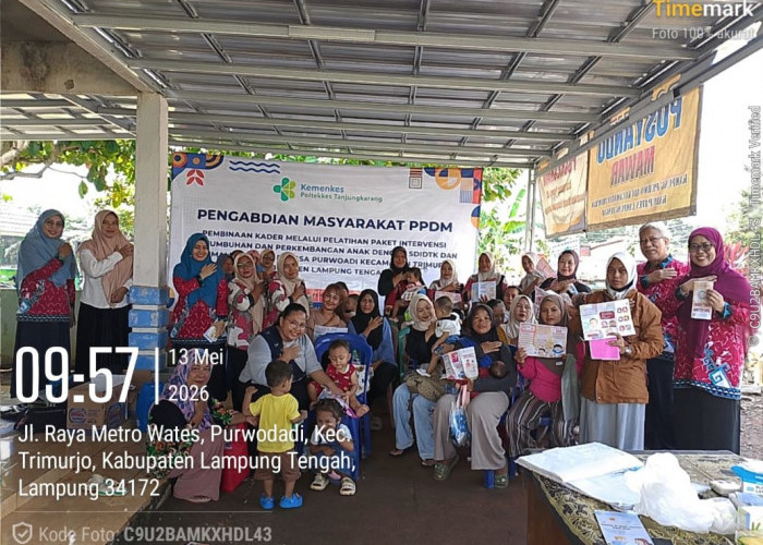 Cegah Stunting Sejak Dini, Dosen Poltekkes Kemenkes Tanjung Karang Latih Kader Posyandu di Purwoadi