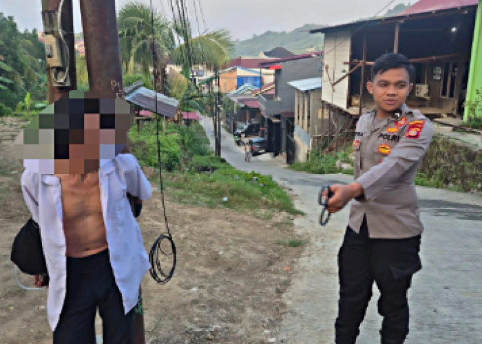 Pria Diduga Bawa Kabur Istri Orang di Samarinda Diamankan Polisi Usai Diikat Warga