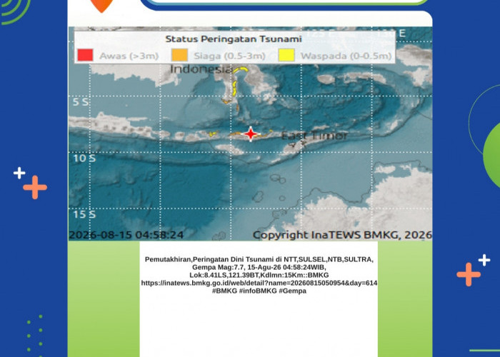 Gempa M 7,7 Mengguncang NTT, BMKG Peringati Dini Tsunami ke Empat Provinsi