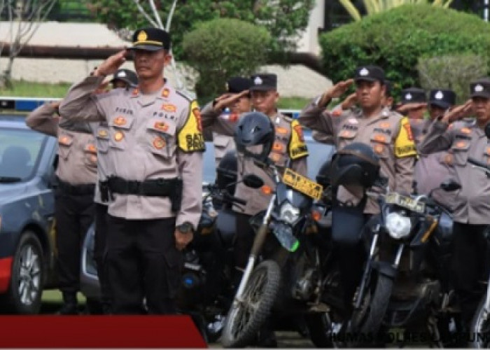 Polres Lampung Utara Apel Alat Utama Jelang Pilkada