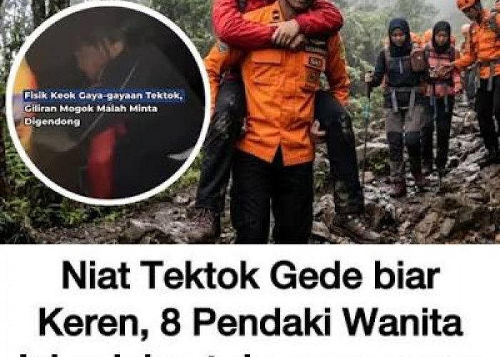Terjebak Cuaca Ekstrem, 8 Pendaki Wanita Berhasil di Evakuasi dari Gunung Gede Usai 12 Jam Menembus Badai