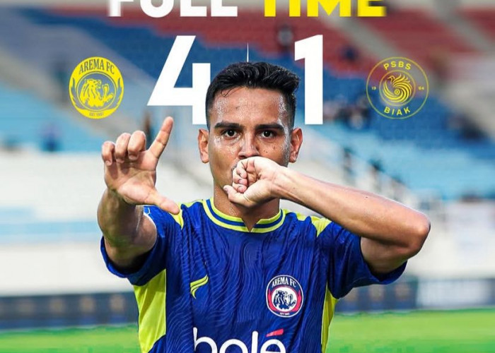 Pesta Ulang Tahun Singo Edan Arema FC Hajar PSBS Biak 4-1 dengan Hattrick Dalberto
