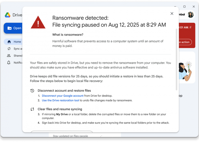 Tak Perlu Panik, Google Drive Kini Bisa Deteksi Ransomware dan Pulihkan File