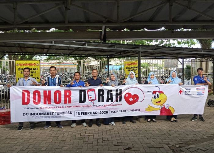 Jelang Ramadhan, Indomaret Cabang Bandar Lampung dan PMI Provinsi Lampung Gelar Donor Darah