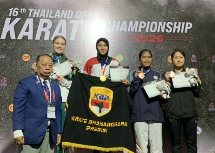 Tim Karate Bhayangkara Presisi Raih 3 Emas dan 2 Perunggu di Thailand Open 2026