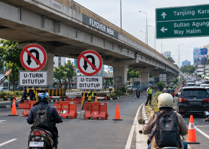 Kenapa Dua U-Turn di Bawah Flyover MBK Ditutup? Ini Pola Arus Baru yang Diuji Polisi