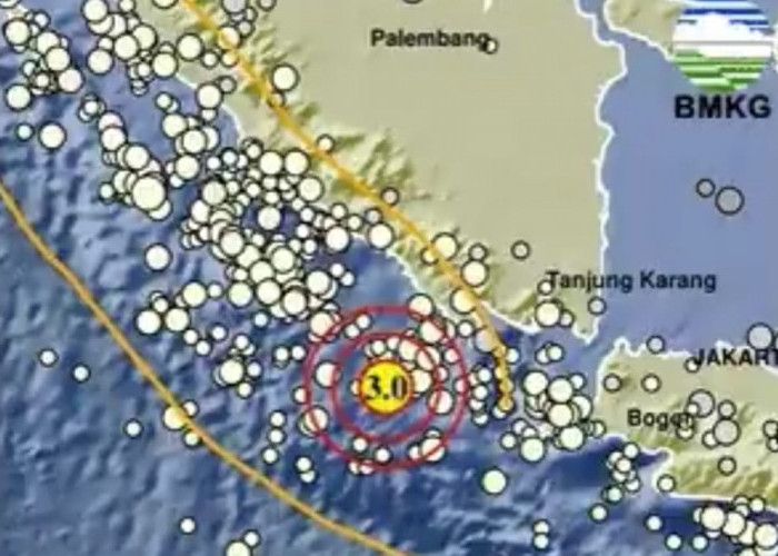 Gempa Magnitudo 3,0 Terjadi di Barat Daya Pesisir Barat Lampung, BMKG: Data Masih Dapat Berubah