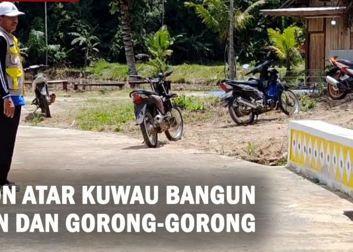 Pekon Atar Kuwau Bangun Jalan dan Gorong-gorong