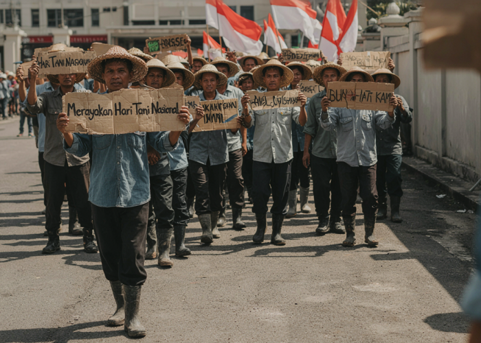 Hari Tani Nasional di Bandar Lampung Diwarnai Aksi, Massa Soroti Konflik Agraria