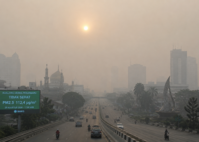 Kualitas Udara Pekanbaru Tidak Sehat, Ini Data BMKG
